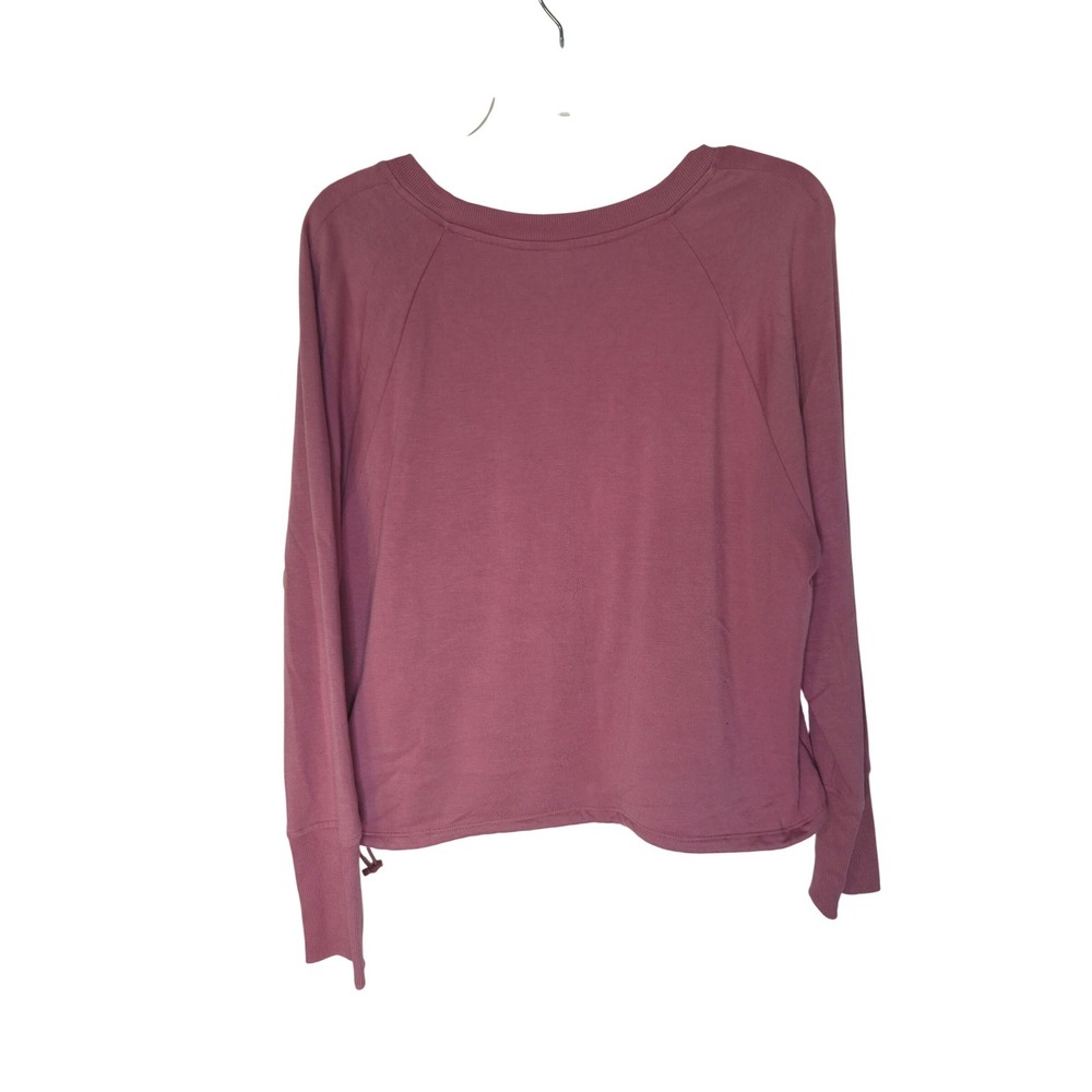We Wander Womens Mauve Pink Bungee Cinch Hem Sweatshirt Size M Raglan Sleeve